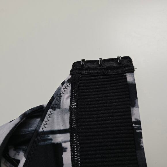 Hyba Black White Gray Sports Bra with Mesh Accents size Medium - Picture 7 of 11